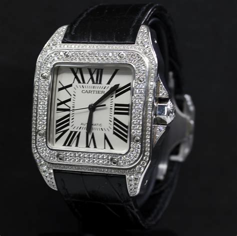 diamond cartier santos replica|cartier santos watch lookup.